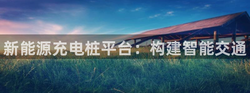 摩根娱乐主管:新能源充电桩平台:构建智能交通